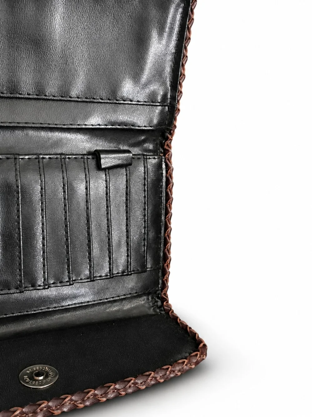 Bifold Wallet with Heart Concho - Brown/Black